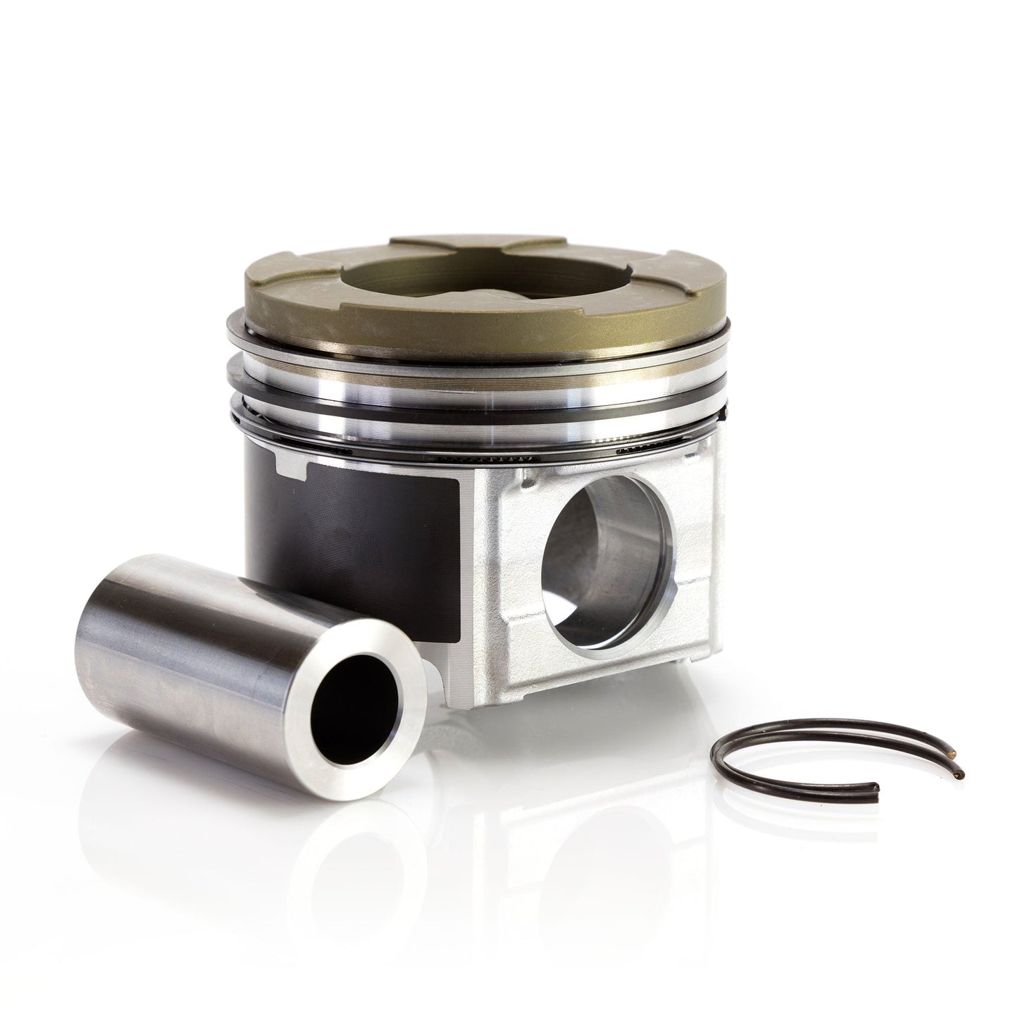 Mahle 6.0L Ford Power Stroke Ceramic Coated, Fly Cut and De-Lipped Single Piston Kit With Rings