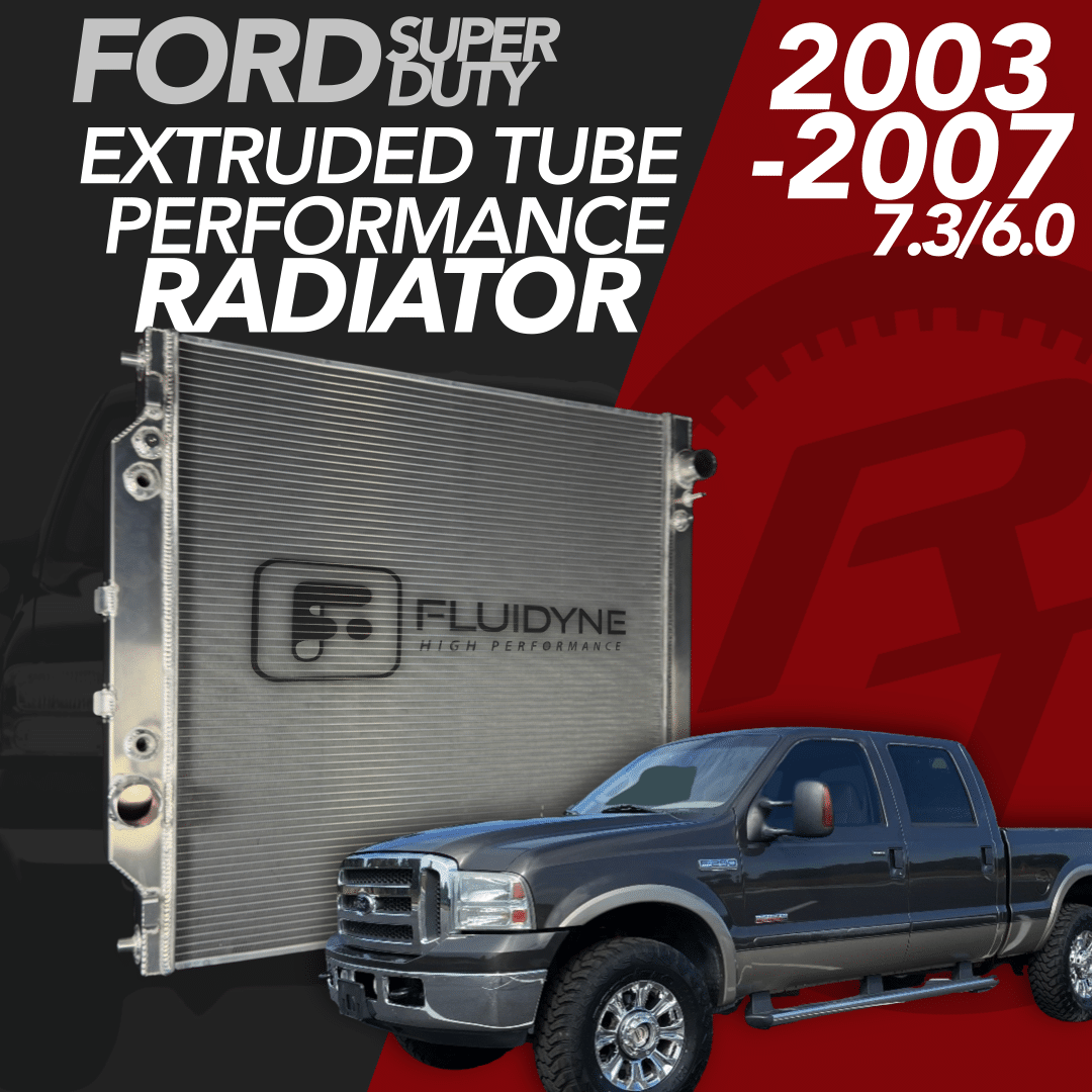 2003-2007 Ford 6.0 F250 F350 Excursion Powerstroke Diesel 4 Row Extruded Tube Aluminum Radiator