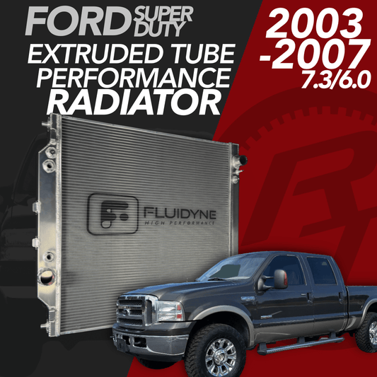 2003-2007 Ford 6.0 F250 F350 Excursion Powerstroke Diesel 4 Row Extruded Tube Aluminum Radiator