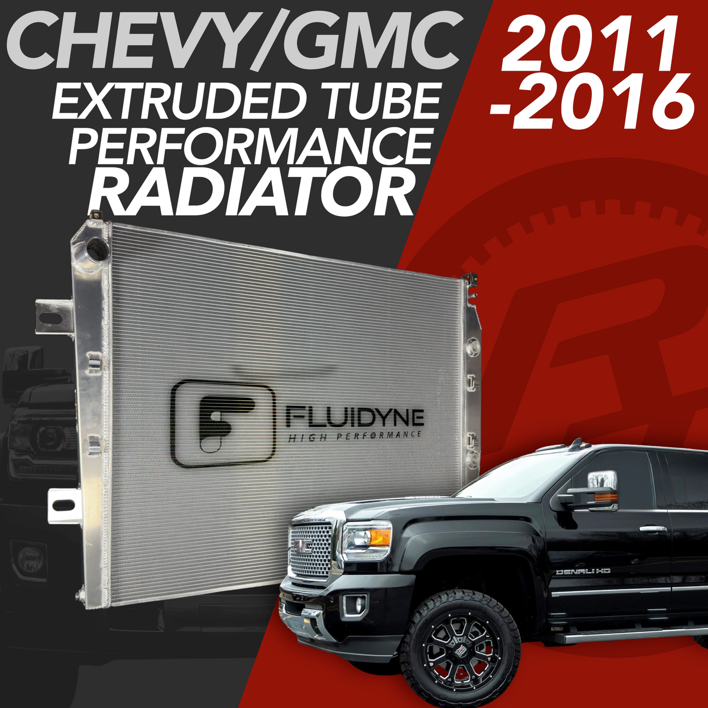2011-2016 Chevy GMC 2500 3500 6.6L Duramax 5 Row Extruded Tube Aluminum Radiator
