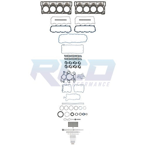 Fel-Pro 2003 - 2010 Ford 6.0L Full Gasket Set w Head Bolts (18MM Dowels)