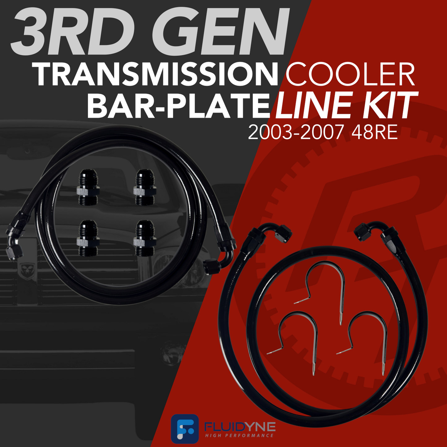FLUIDYNE EXTREME DUTY TRANSMISSION COOLER LINE KIT – 48RE