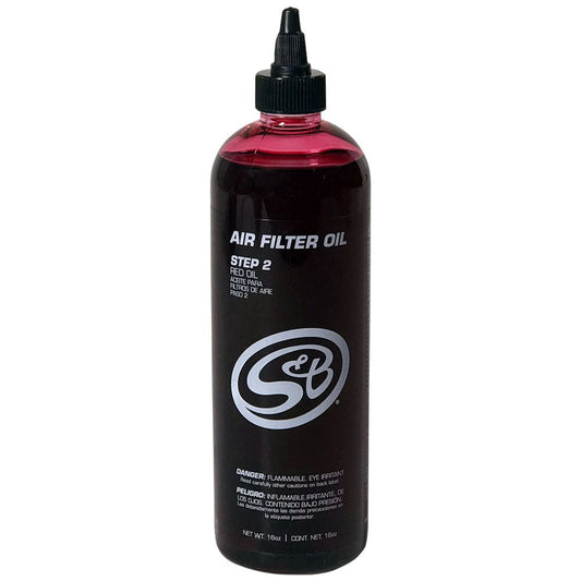 16 oz. Bottle of Air Filter Oil - Red S&B